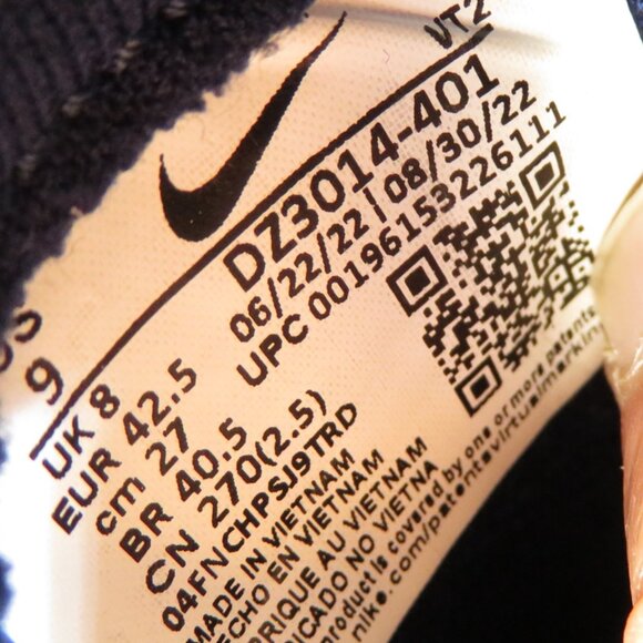 Nike React FK3 Infinity Run DZ3014-401 Shoes Blue Navy Athletic Sneakers Mens 9 - Picture 7 of 12